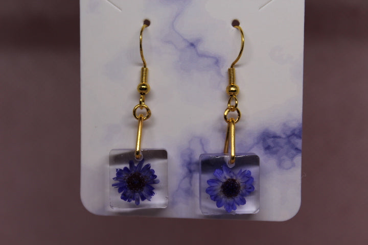 Small Purple Flowers (Gold Findings)