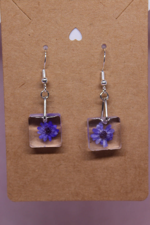Small Purple Flowers (Silver Findings)