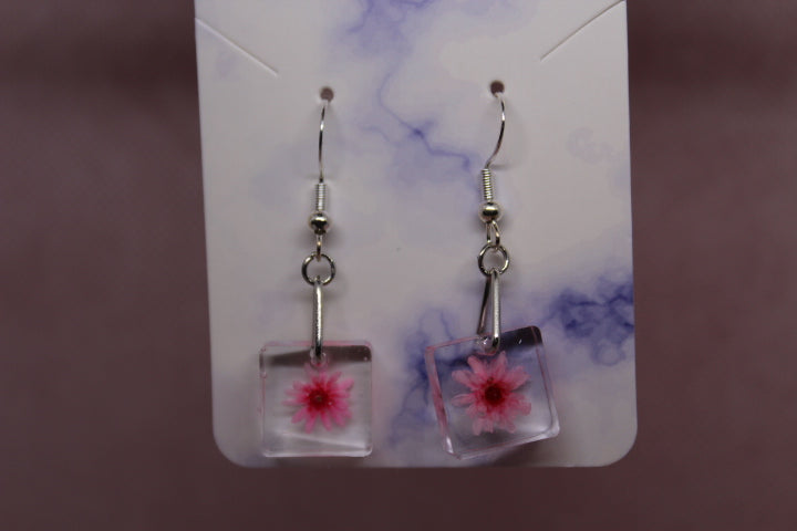 Small Pink Flowers (Silver Findings)