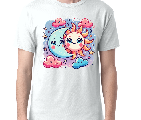 Cute Moon and Sun