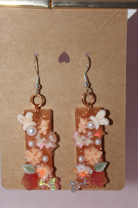 Peach "Junk" Earrings
