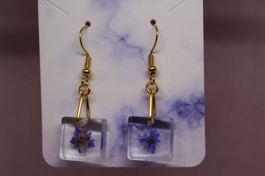 Small Purple Flowers (Gold Findings)