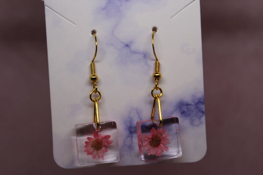 Small Pink Flowers (Gold Findings)