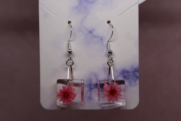 Small Pink Flowers (Silver Findings)