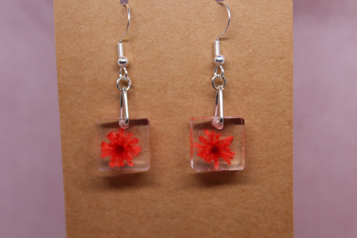 Small Red Flowers (Silver Findings)