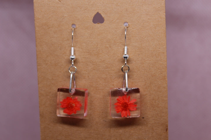 Small Red Flowers (Silver Findings)