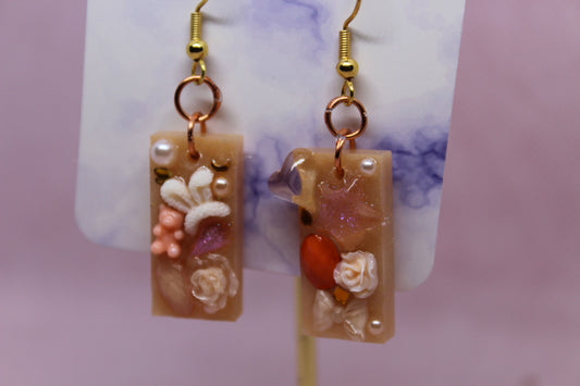 Beige "Junk" Earrings