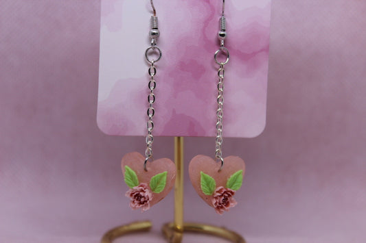 Pink Heart with Medium Flower