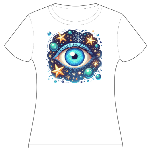 Blue Eye with Stars